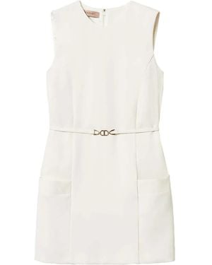 Twinset Crepe Belted Top - White