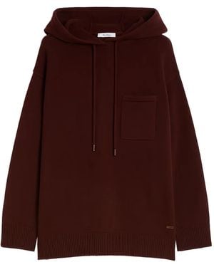 Max Mara Liana Drawstring Pocket Hoodie - Purple