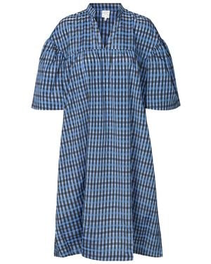 Baum und Pferdgarten Vestido midi Aslau a cuadros gingham - Azul