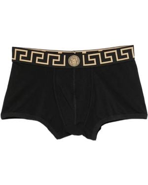 Versace Cotton-Jersey Trunks - Black