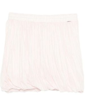 Twinset Striped Poplin Balloon Miniskirt - Pink