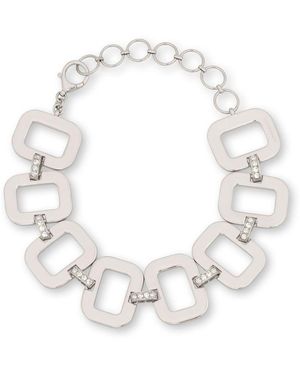 Alberta Ferretti Cable-Link Choker - White