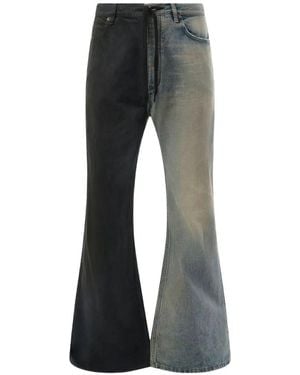 Balenciaga Fifty-Fifty Distressed Loose-Fit Jeans - Black