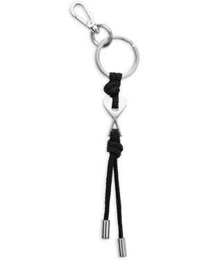 Ami Paris Ami De Coeur Sleutelhanger Met Koord - Wit