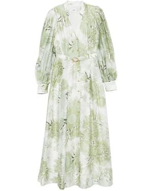 Aje. Reflector Flower-Pattern Maxi Dress - White