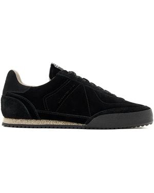 AllSaints Leather And Suede Harri Low-Top Trainers - Black
