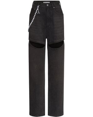 Area Slit Jeans - Black