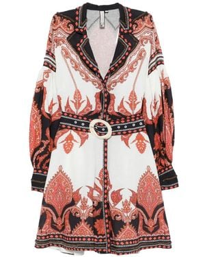 Scarlett Poppies Florista Button-Up Mini Dress - Red