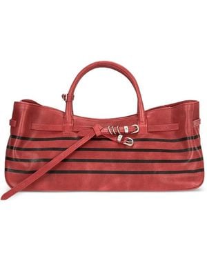Marge Sherwood X Peanuts Grandma Striped Tote Bag - Red