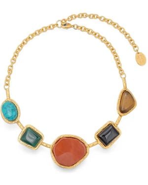 Sylvia Toledano Five-Stone 22K-Plated Necklace - White