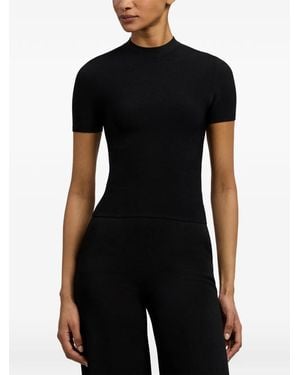 Ralph Lauren Short-Sleeve Knitted Top - Black