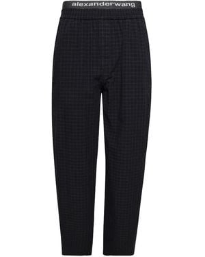 Alexander Wang Karierte Hose mit Stretchbund - Blau
