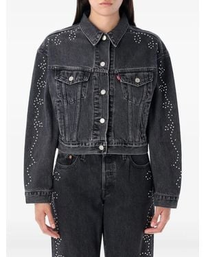 Levi's 90's Trucker Studs Embellished Denim Jacket - Black
