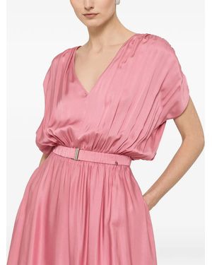Nissa Robe Mi-Longue À Taille Ceinturée - Pink