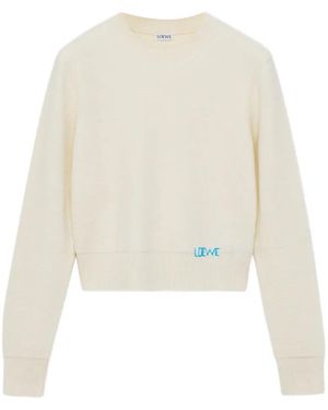 Loewe Pull En Laine - Blanc