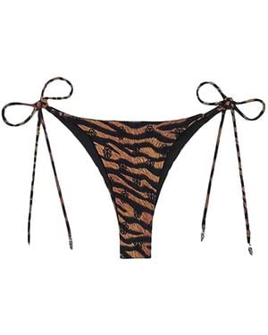 Chrome Hearts X Dib Tiger-Print Bikini Bottoms - White