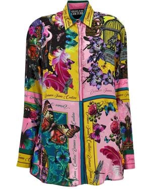 Versace Jeans Couture バタフライプリント シャツ - ピンク