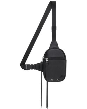 Courreges Canvas 01レザーバッグ - ブラック