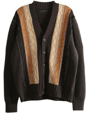 Amiri Cárdigan Con Detalle De Rayas - Negro