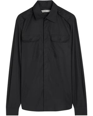 AARON ESH Epaulette Pocket-Detail Shirt - Black