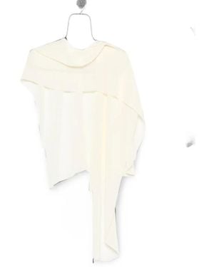 Patrizia Pepe Logo-Charm Asymmetric Scarf - White