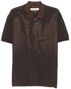 JiyongKim Sun-Faded Cotton Polo Shirt - Black