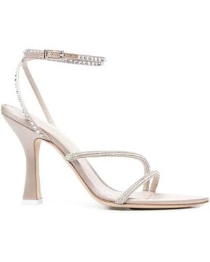 3Juin 100Mm Crystal-Embellished Strap Sandals - White