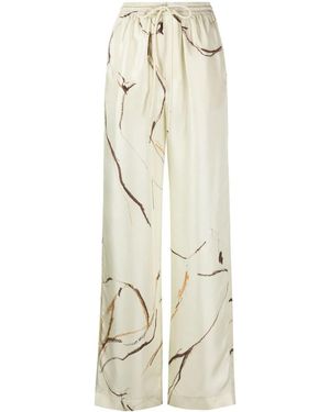 Nanushka Jarine Silk Trousers - Natural