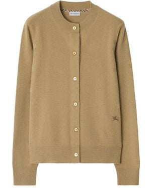 Burberry Ekd-Embroidered Cardigan - Natural