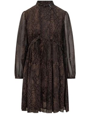 Ba&sh Button Snakeskin Simba Dress - Grey