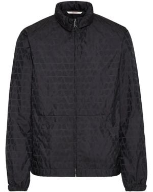 Valentino Garavani Toile Iconographe Windbreaker Jacket - Black