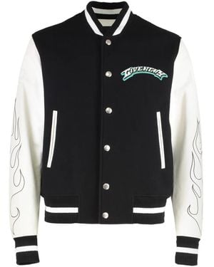 Givenchy Flame-Print Bomber Jacket - Black