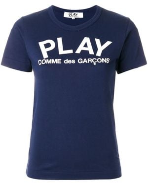 COMME DES GARÇONS PLAY Slim Fit Logo T-Shirt - Blue