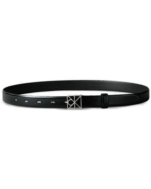 Calvin Klein Logo-Buckle Belt - White