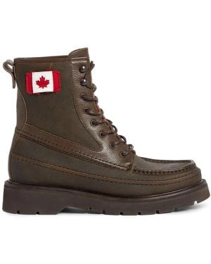 DSquared² Botines con etiqueta y bandera - Marrón