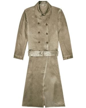 DIESEL Gabardina De Satén Con Efecto Arrugado - Neutro