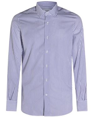 Mazzarelli Striped Shirt - Purple