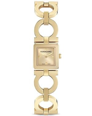Ferragamo Double Gancini 19Mm Watch - Metallic