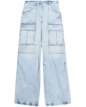 Juun.J Cargo-Pocket Wide-Leg Jeans - Blue