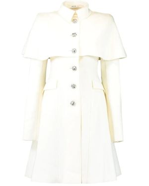 ADEAM Cape-design Coat - White