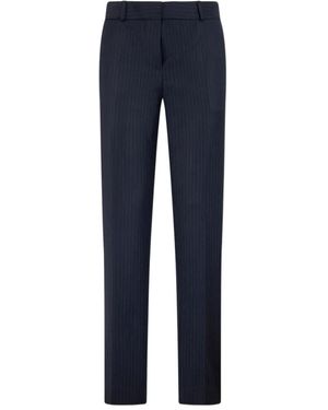 Brooks Brothers Pinstripe-Pattern Virgin-Wool Trousers - Blue