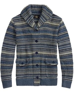 RRL Cardigan A Righe - Blu