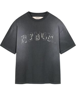 ROUGH Oversized-T-Shirt Mit Grafischem Print - Grau