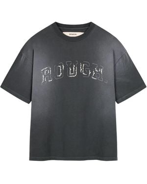 ROUGH Oversized-T-Shirt Mit Grafischem Print - Grau