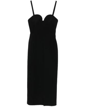 Givenchy Sweetheart-Neck Midi Dress - Black