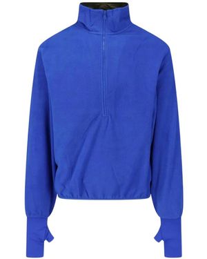 Entire studios Half-Zip Fleece Sweatshirt - Blue
