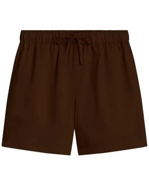 Ecoalf Drawstring Elasticated-Waist Shorts - Brown