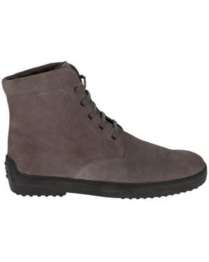 Tod's Gommino Lace-Up Ankle Boots - Brown