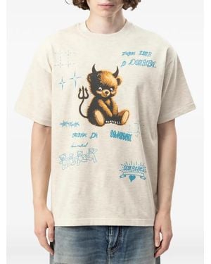 DOMREBEL T-Shirt Lil Dev À Imprimé Graphique - Natural
