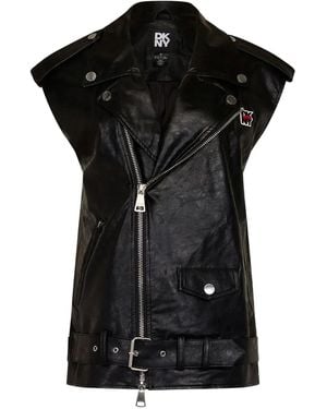 DKNY Sleeveless belted gilet - Schwarz